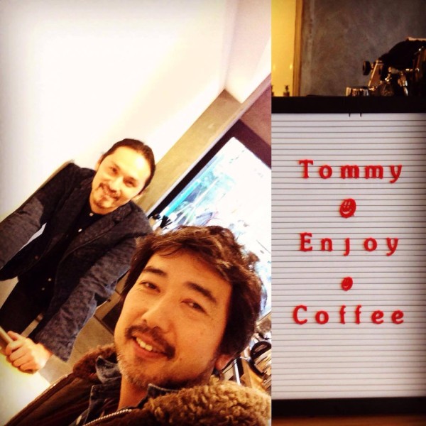 Tommy enjoy coffee